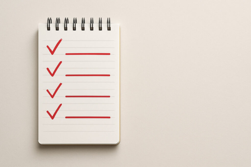 Checklist for writing a Will